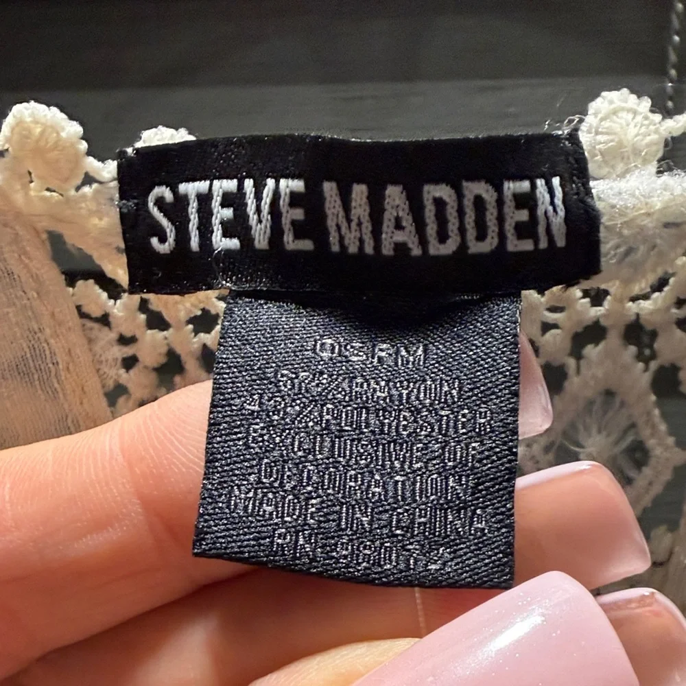 Steve Madden cream Lace Kimono Cardigan - Picture 2 of 3